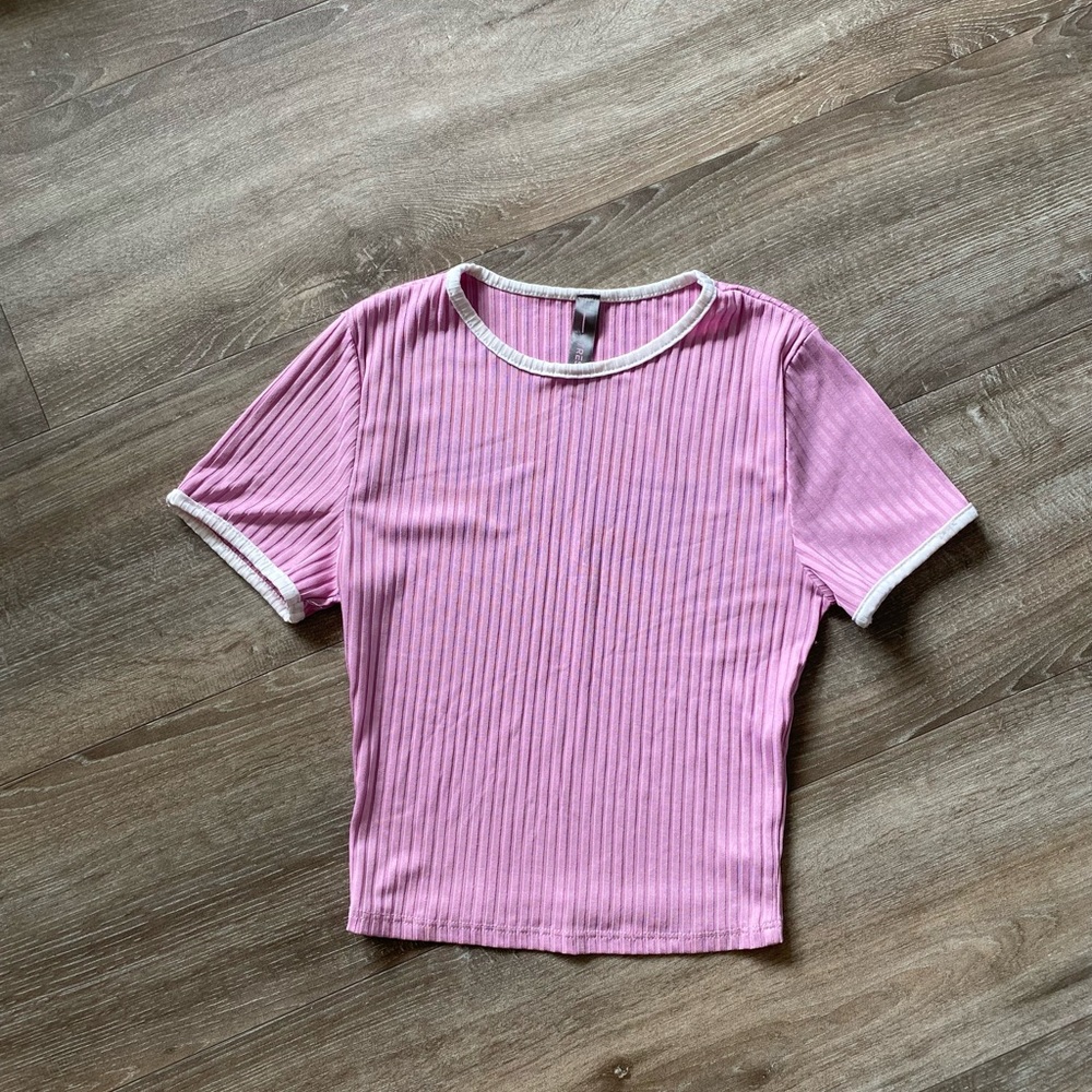 MILKY THE LABEL | Pink Ribbed Crop Top